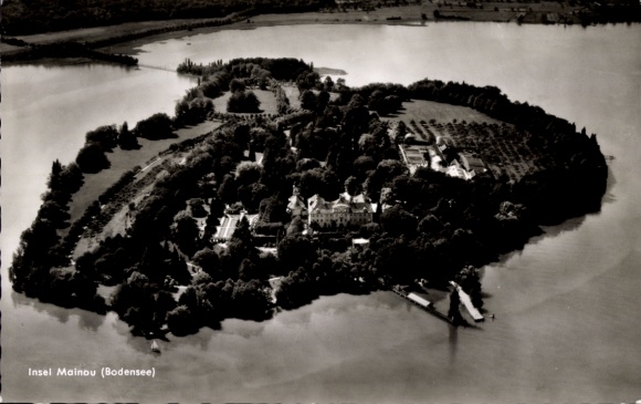 Ak Insel Mainau im Bodensee, Fliegeraufnahme