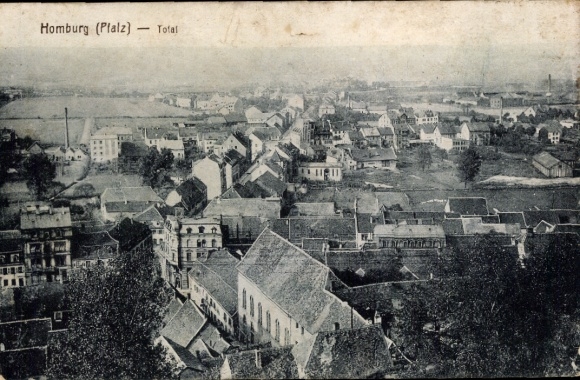 Postcard Homburg in the Palatinate Saarland, general view