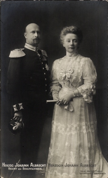 Ak Johann Albrecht, Herzog zu Mecklenburg, Regent von Braunschweig, Herzogin Elisabeth
