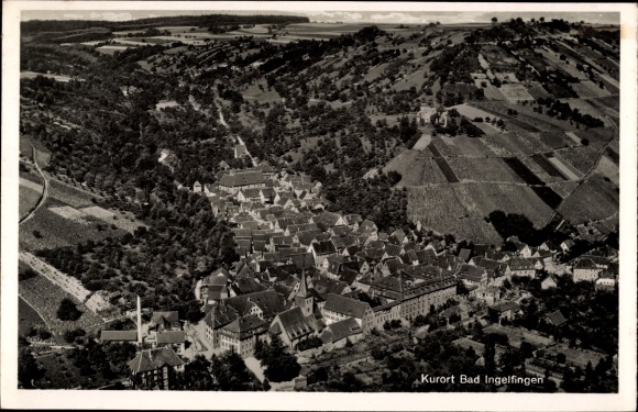 PC Ingelfingen in Baden Württemberg, aerial photo of the place