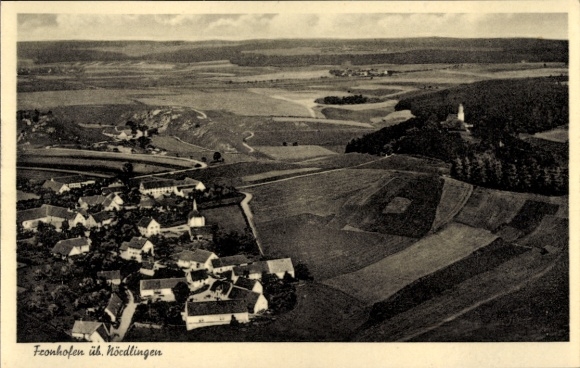Ak Fronhofen Fronreute in Württemberg, Michaelsberg, Kesseltal, Fliegeraufnahme