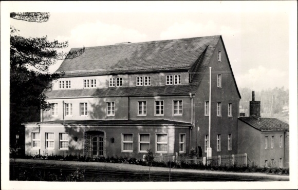 Postcard Lössau Schleiz in the Vogtland Thuringia, view of the Reichsbahn holiday home