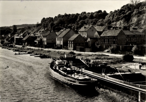 Postcard Oderberg in der Mark, Alte Oder, ship