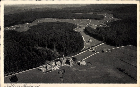 Postcard Kniebis Freudenstadt in the Black Forest, aerial photograph, Kurhaus Lamm