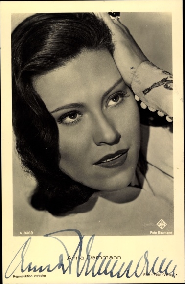 Ak Schauspielerin Anna Dammann, Portrait, Autogramm
