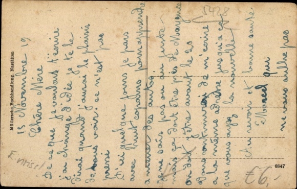 Postcard Nastätten im Taunus, main street, bakery Heinrich Kilp...