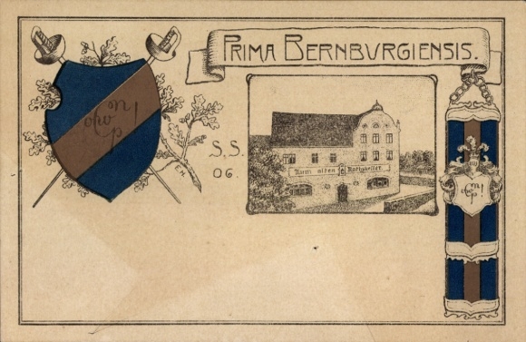 Studentika Ak Bernburg an der Saale, Prima Bernburgiensis, Zum alten Ratskeller, Wappen