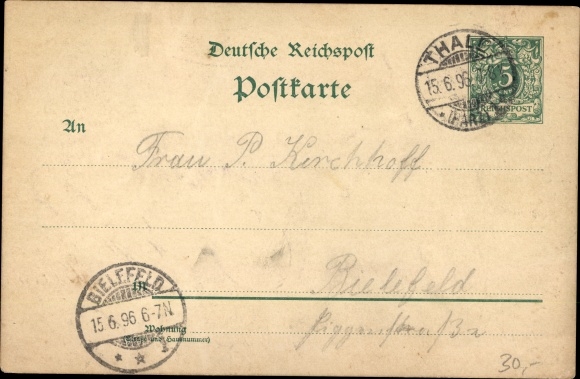Postal stationery Chromo-Litho Stecklenberg Thale in the Harz Mountains, Lauenburg