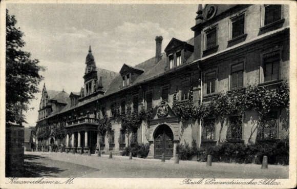 Postcard Kreuzwertheim in Lower Franconia, Princely Löwenstein Castle