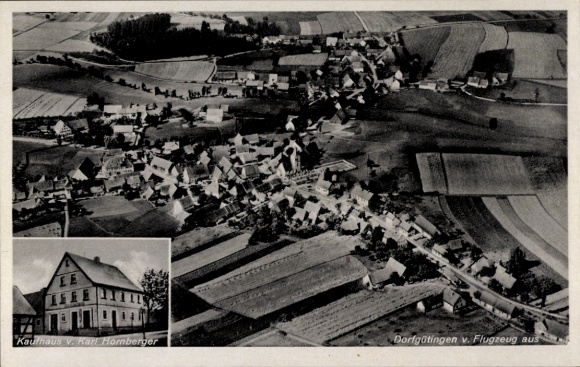 Postcard Dorfgütingen Feuchtwangen in Middle Franconia, Department Store Karl Hornberger