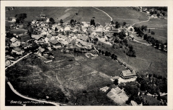 Postcard Oy Mittelberg in Allgäu, aerial photograph