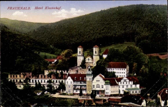Postcard Frauenalb Schielberg Marxzell in the Black Forest, Hotel Klosterhof