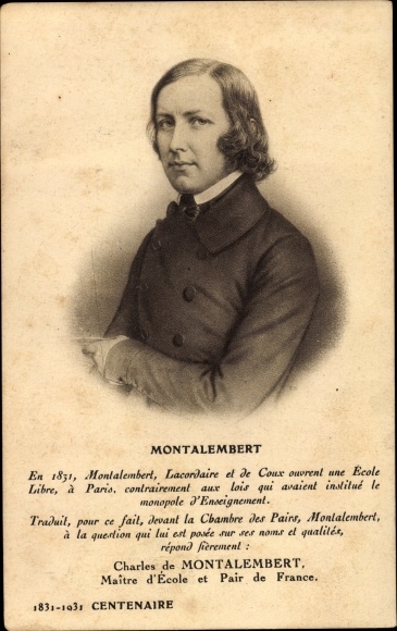 KP Charles de Montalembert, polityk, publicysta, portret