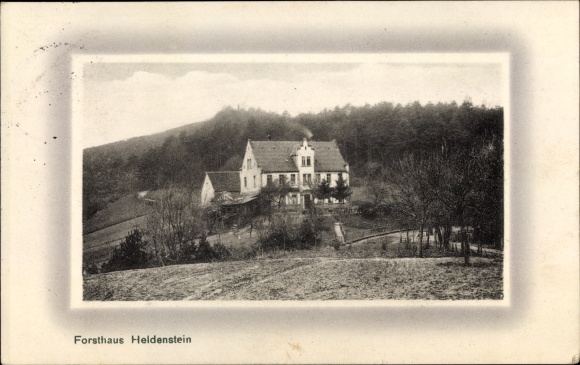 Postcard Heldenstein in Upper Bavaria, forester&#39;s house