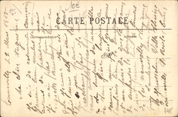 Postcard Corneville sur Risle Eure, Hostellerie des Cloches, building, street, trees, horse and cart