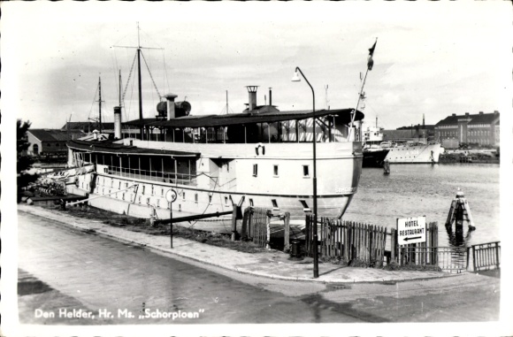 Ak Den Helder Nordholland Niederlande, Schiff Schorploen
