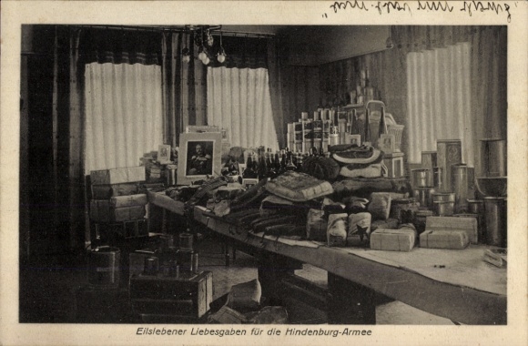 Postcard Eilsleben in Saxony Anhalt, Love Gifts for the Hindenburg Army