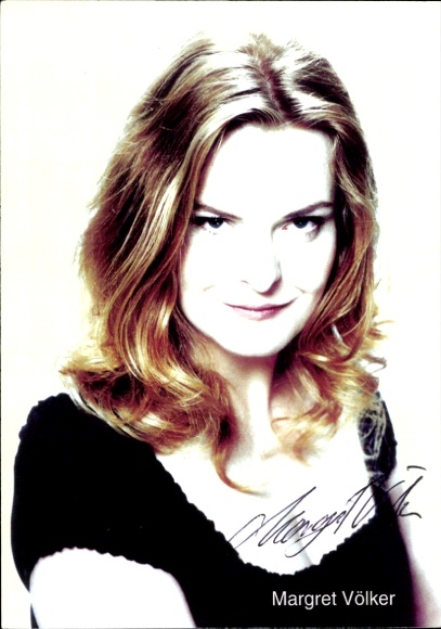 Ak Schauspielerin Margret Völker, Portrait, Autogramm
