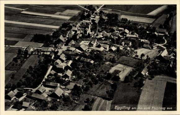 Postcard Egglfing am Inn Bad Füssing Lower Bavaria, aerial photograph