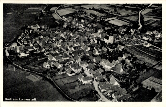 Ak Lonnerstadt in Oberfranken Mittelfranken, Luftaufnahme