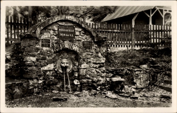Postcard Eisfeld in Thuringia, Werra source