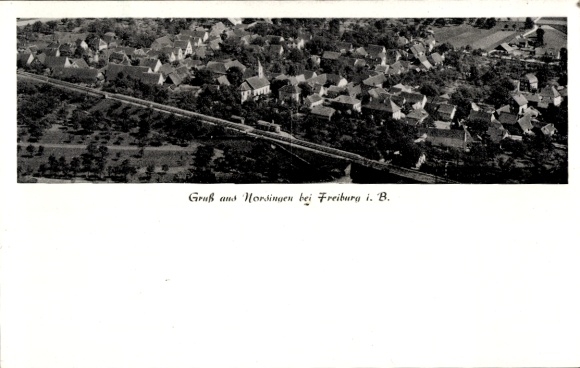 Postcard Norsingen Ehrenkirchen im Breisgau, aerial photograph