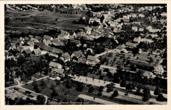 Postcard Schwann Staubenhardt in the Black Forest, aerial photograph