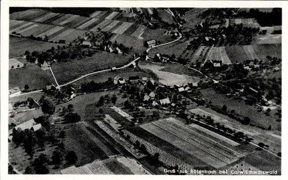 Ak Rötenbach im Schwarzwald, Fliegeraufnahme