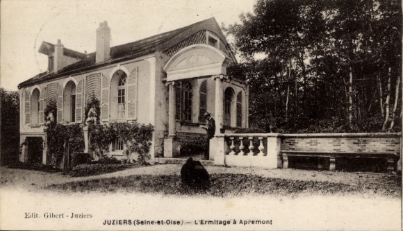 Postcard Juziers-Yvelines, Hermitage in Apremont