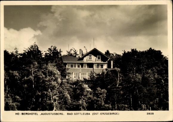 Ansichtkaart Bad Gottleuba in Saksen, Berghotel Augustusberg, Oostelijk Ertsgebergte, kaartmotief