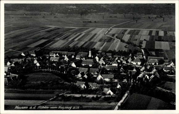 Postcard Hausen an der Möhlin Bad Krozingen im Breisgau Black Forest, aerial photograph