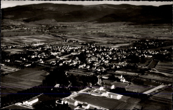 Postcard Bad Krozingen im Breisgau Schwarzwald, aerial photograph