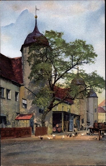Postcard Nenke &amp; Ostermaier No. 1214, Dresden Neustadt, The Jägerhof