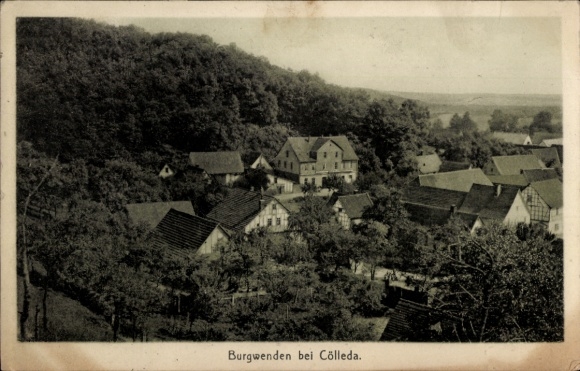 Postcard Burgwenden Kölleda in Thuringia, partial view