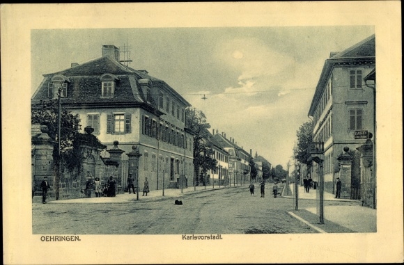 Postcard Oehringen Öhringen in the Hohenlohe district of Württemberg, Karlsvorstadt