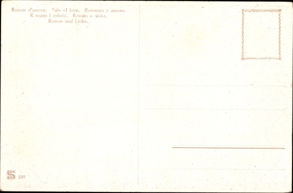 Artist Postcard Fisher, B., Roman and Love, Roman d&#39;amour