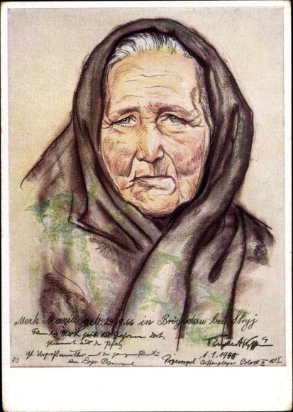 Artist PC Engelhardt Kyffhäuser, Otto, from the great trek, farmer Maria Werk, VDA P 1 R 30 No. 10