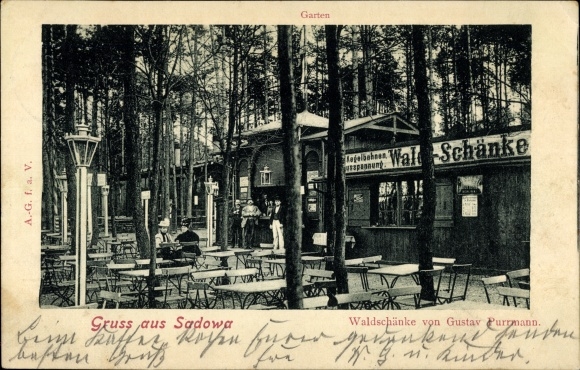 PC Berlin Treptow Wuhlheide, forest tavern near Sadowa, garden