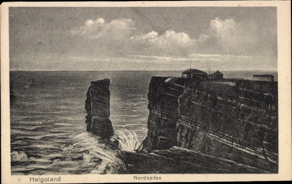 Ak Nordseeinsel Helgoland,  Nordspitze, Klippen, Meer
