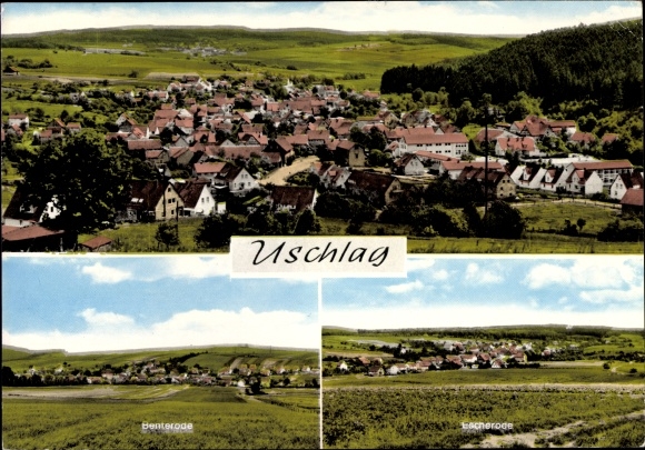 Postcard Uschlag Staufenberg in Lower Saxony, Benterode, Panorama, Escherode
