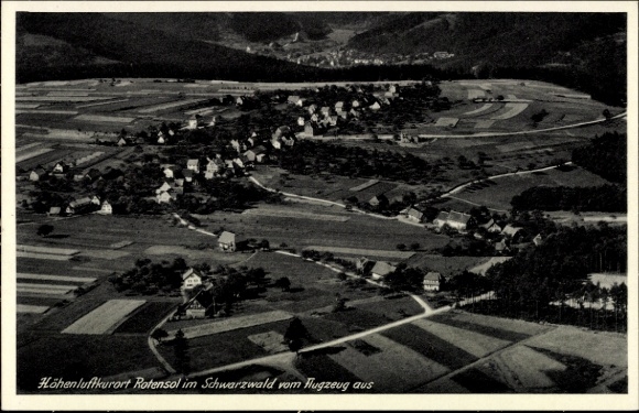 Postcard Rotensol Bad Herrenalb in the Black Forest, aerial photograph