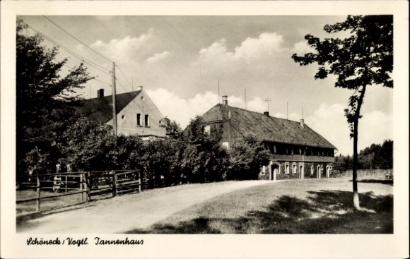 Ak Schöneck im Vogtland Sachsen, Straßenpartie am Tannenhaus