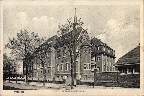 Postcard Willich am Niederrhein, Katharinenhospital
