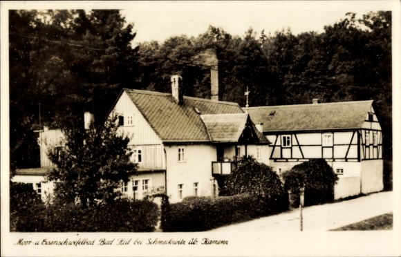 Postcard Schmeckwitz Oberlausitz, Moor and Iron Sulphur Bath Bad Heil
