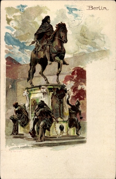 Artist Postcard Kley, Heinrich, Berlin Charlottenburg, Monument to the Great Elector