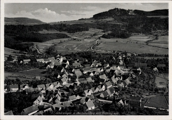 Postcard Schörzingen Schömberg in the Zollernalbkreis, aerial photograph
