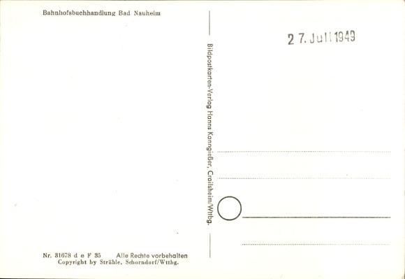 Postcard Bad Nauheim in Hesse, aerial photograph