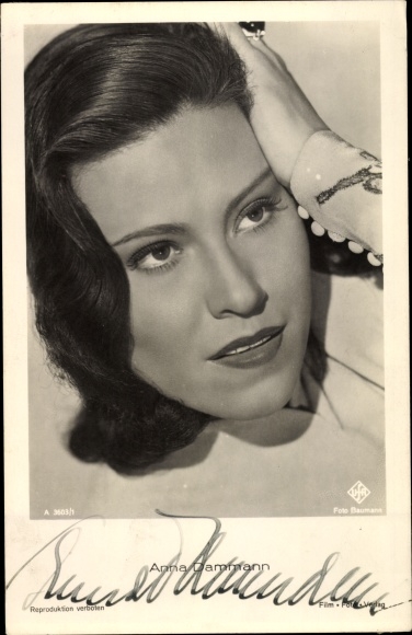 Ak Schauspielerin Anna Dammann, Portrait