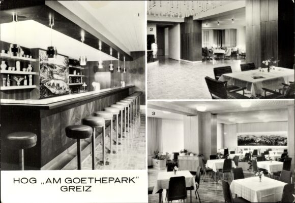 Ak Greiz im Vogtland, HOG am Goethepark, Tanzbar Trocadero, Restaurant