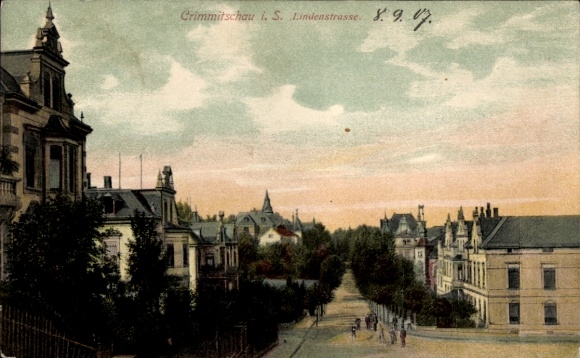 Ak Crimmitschau in Sachsen, Lindenstraße